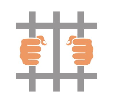 Jail logo. Isolated  jail on white background 