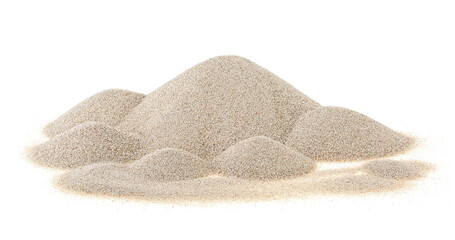 Pile of river sand isolated on a white background © domnitsky