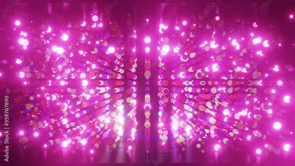 Aufkleber abstract composition of colorful balls in air, which randomly light up and reflect in each other. mu