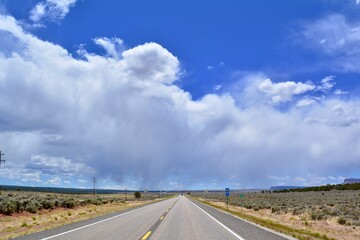 virga over utah desert