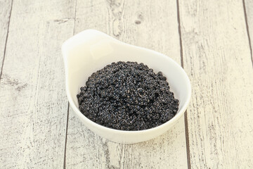 Luxury strugeon fish black caviar