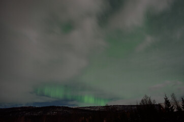 Fototapeta na wymiar aurora borealis, northern light in the arctic circle at night time