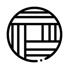 wood parquet icon vector. wood parquet sign. isolated contour symbol illustration