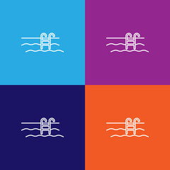 Travel swimming pool outline icon. Elements of travel illustration icon. Signs and symbols can be used for web, logo, mobile app, UI, UX