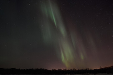 majestic aurora borealis over night sky