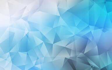 Obraz premium Light BLUE vector shining triangular background. Colorful abstract illustration with triangles. Textured pattern for your backgrounds.