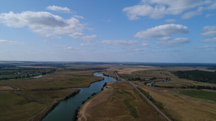 Aerial photo. Lake Navat in the Nizhny Novgorod region, Russia