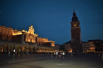 Naklejka premium cracovia de noche