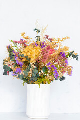 Bouquet of colorful dried flowers