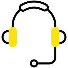 Headset Microphone In field Sports device Vector Icon 