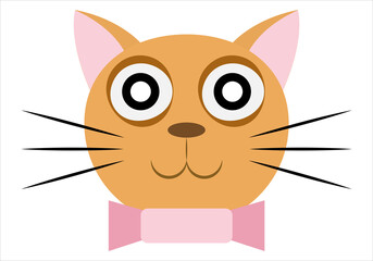 Cara de gatito adorable y naranja.