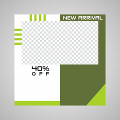 Fototapeta premium Business promotion corporate social media banner template. Vector illustration with photo college. 