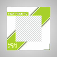 Business promotion corporate social media banner template. Vector illustration with photo college. 