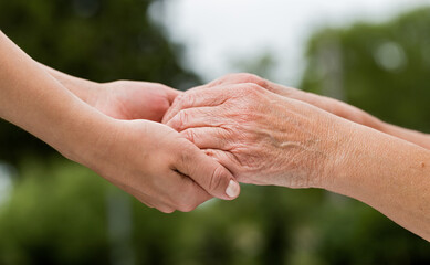 The helping hands for elderly home care