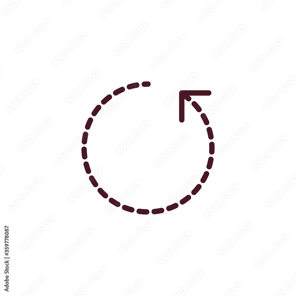 Poster futuristic rotation circle arrow, angle 360 degrees sign icon. geometry math symbol. full rotation. 