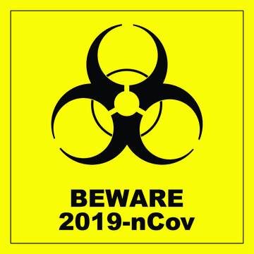 biohazard danger sign covid19. Pandemic 2020. Eps10
