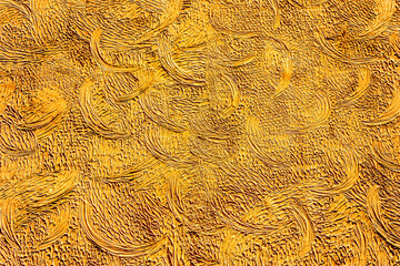 Yellow abstract cement, gypsum  background.