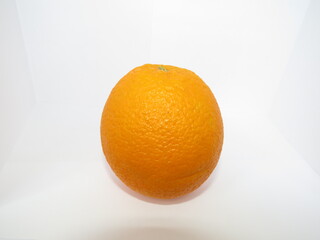 Juicy orange on a white background