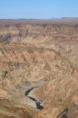 Fototapeta premium FISH CANYON IN NAMIBIA. THE SECOND BIGGEST CANYON IN THE WORLD.