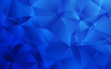 Fototapeta premium Light BLUE vector abstract polygonal background. Triangular geometric sample with gradient. Textured pattern for your backgrounds.