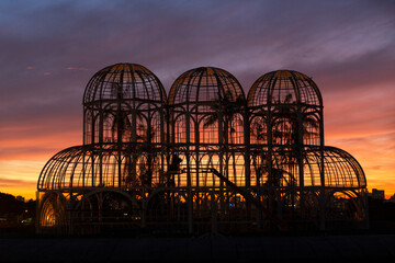 Sunset at the Botanical Garden of Curitiba.