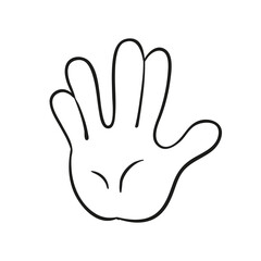 Fototapeta na wymiar Cartoon Vulcan salute hand gesture.