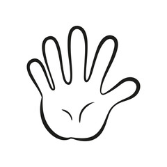 Fototapeta na wymiar Hi or Hello hand gesture.