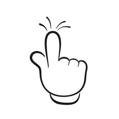 Obraz premium Cartoon Hand with index finger up.