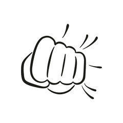 Cartoon Hand gesture, Human fist.