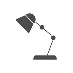 desk lamp icon, silhouette style