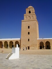 Fototapeta na wymiar KAIROUAN, TUNISIA. HOLY CITY OF ISLAM. GREAT MOSQUE.