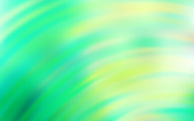 Obraz premium Light Green vector texture with wry lines. An elegant bright illustration with gradient. Colorful wave pattern for your design.