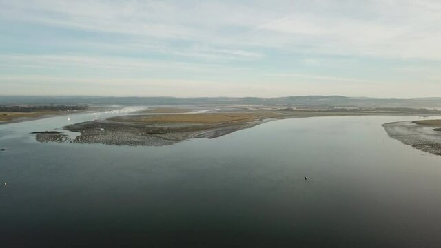 Chichester Channel and Thorney Channel Aerial Ascent from East Head West Wittering - Chichester Harbour