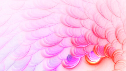 3D rendering abstract white fractal light background