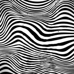 Black and white striped background. Abstract lined glitch pattern