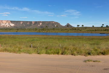 Obraz premium Espirito Santo mountain in Jalapao near Mateiros City.
