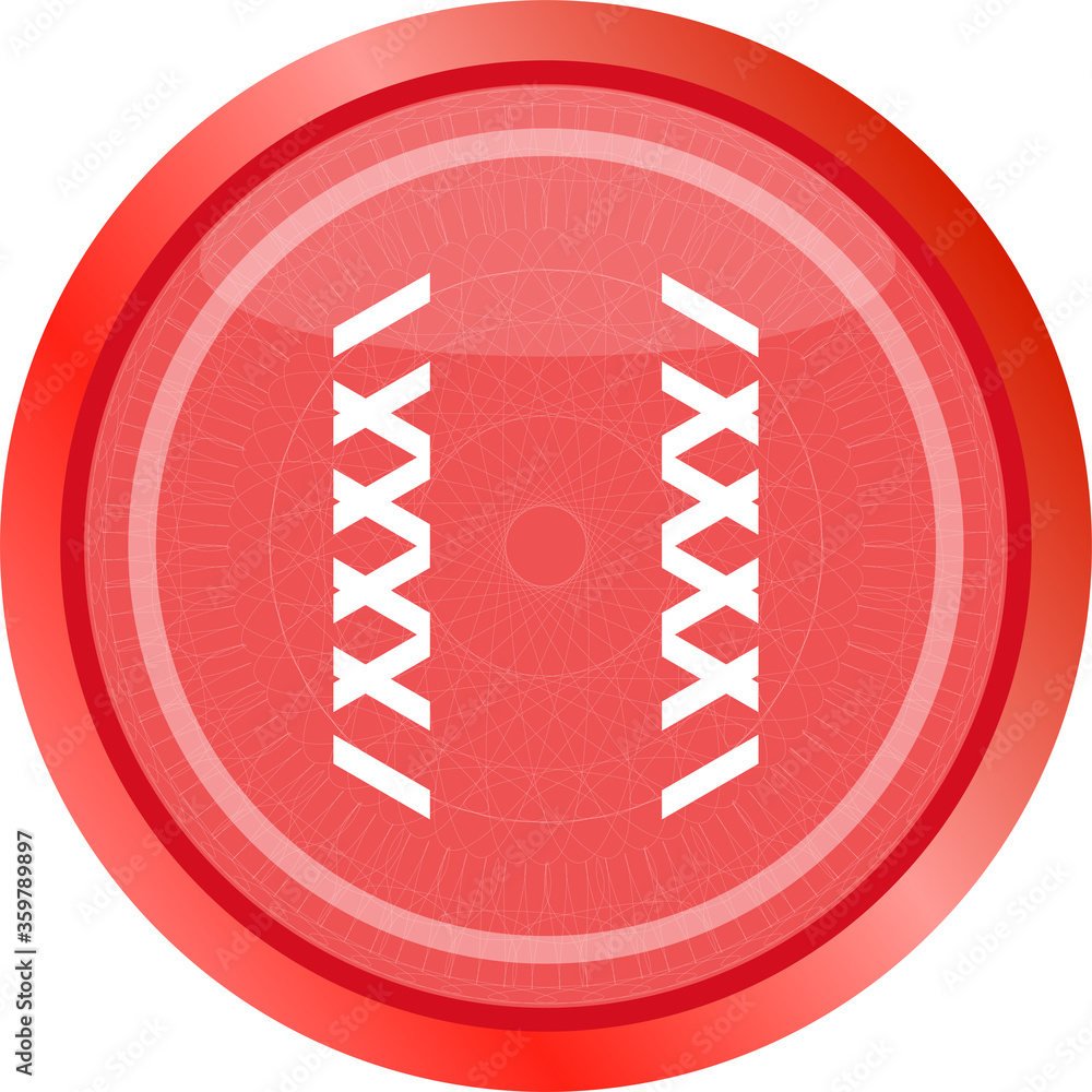 Poster apps icon. abstract sign on web button isolated on white