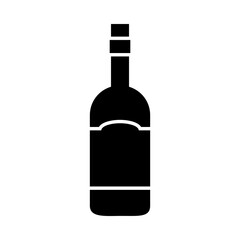 wine bottle icon, silhouette style