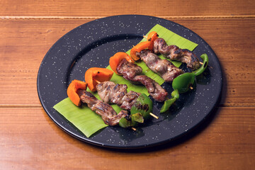 Traditional mexican food gourmet. Mexican food on wooden table.