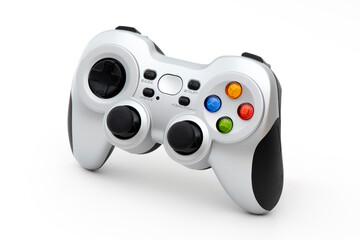 PC wireless game controller (gamepad) on the white background. © dnd_project