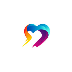 like and love logo design
