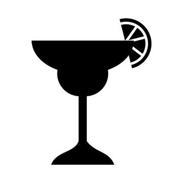 recommend clip art: margarita cocktail drink icon, silhouette style