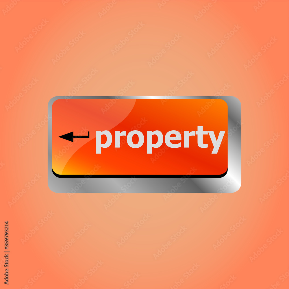 Aufkleber computer keyboard key with company button. business concept