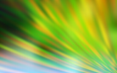 Light Green, Yellow vector texture with colored lines. Lines on blurred abstract background with gradient. Best design for your ad, poster, banner.