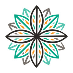 Obraz premium Decorative flower designs for wall decoration or ornament in interior space