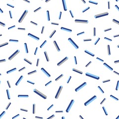 Dark BLUE vector seamless, isometric template with repeated sticks. Colorful shining illustration with lines on abstract template. Texture for window blinds, curtains.