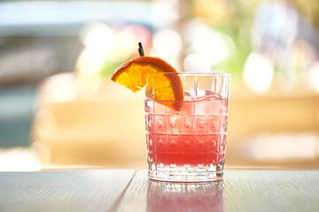 Cocktail with on Outdoor Patio
