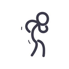 Stickfigure with fatigue fill style icon vector design