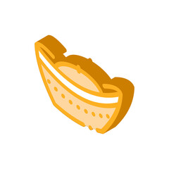 hat with top curled up icon vector. isometric hat with top curled up sign. color isolated symbol illustration