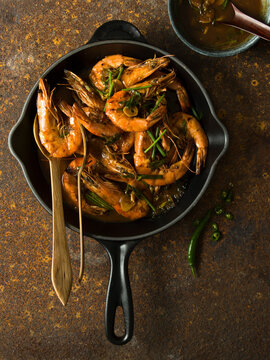 Pan Roasted Prawns